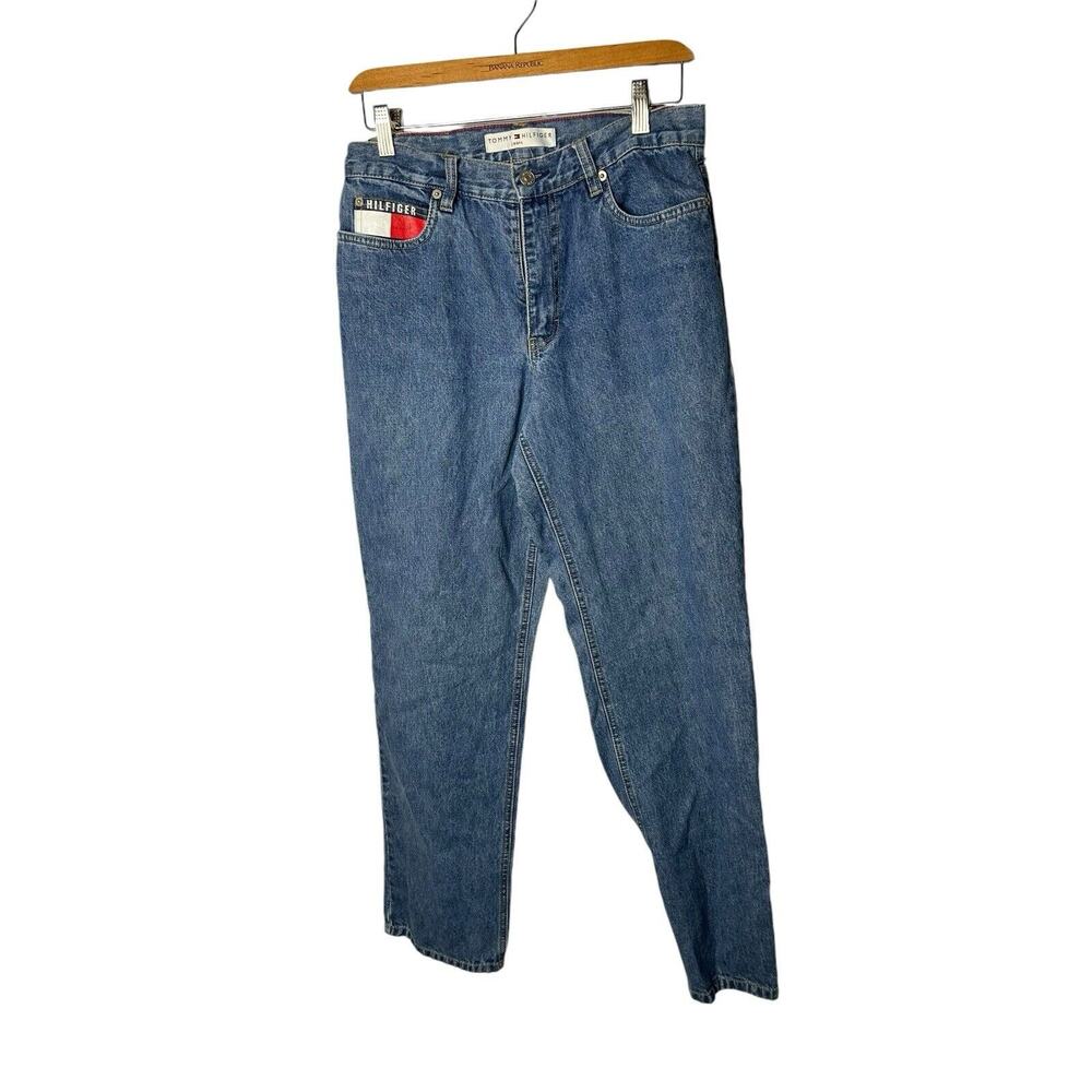 Vintage Tommy Hilfiger womens jeans size 6 high‎ rise flag on pocket